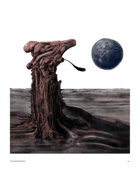 postapoland drawing, limited edition dark art Giclée print by Bartosz Zaskòrski, A3 size.