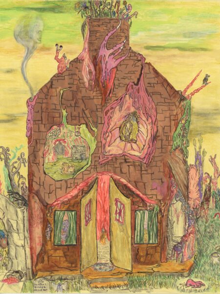 Dying House on Orcus Avenue original drawing by matt lock