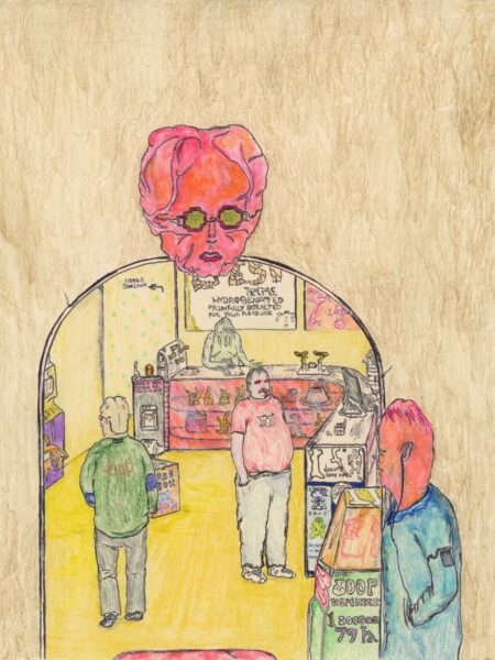 Scoffing at The Goop Users On My Way to The Booze Bunker original drawing by matt lock
