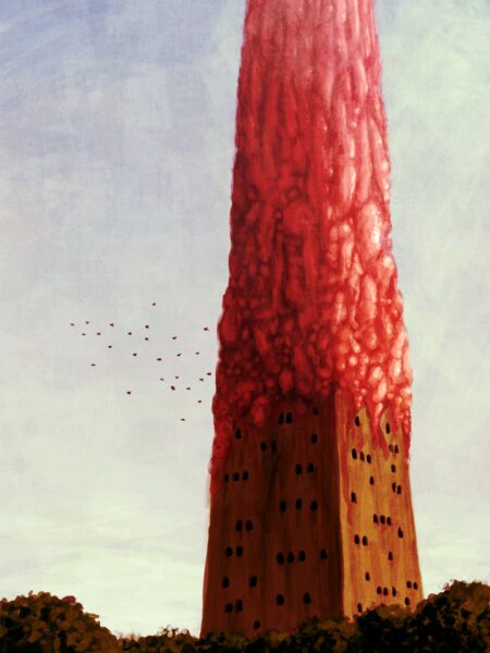 a pulsating force eroding the structure artwork by suguru tanaka