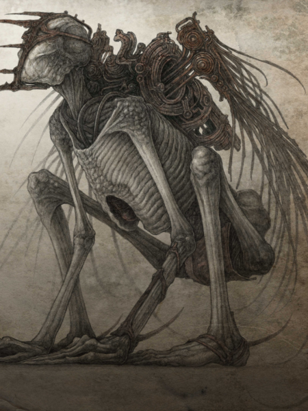 harpy is a dark art artwork by kirill semenov